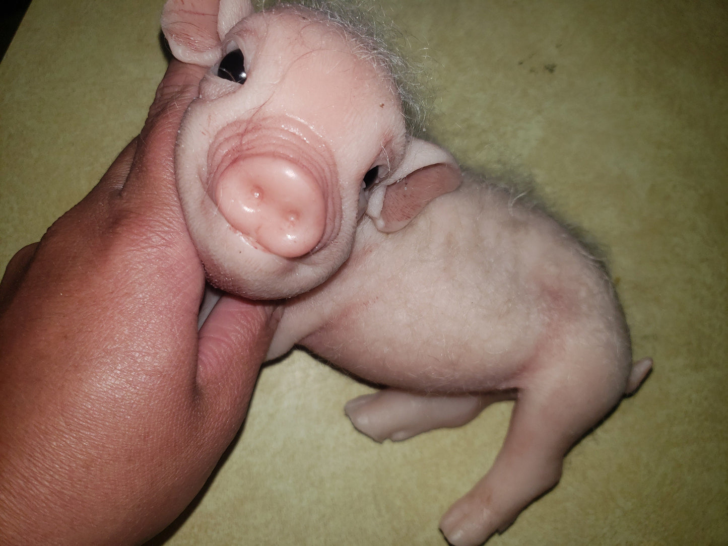 9" Full body silicone baby piglet piggy pig