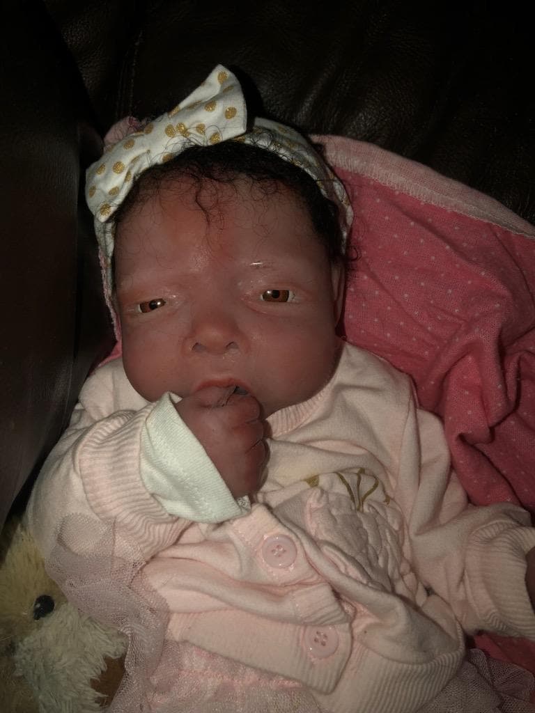 Full Body silicone Baby 17" with bent legs paint or blank kits open eyes beautiful girl sophie