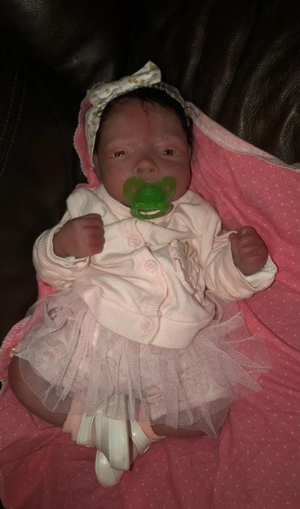 Full Body silicone Baby 17" with bent legs paint or blank kits open eyes beautiful girl sophie