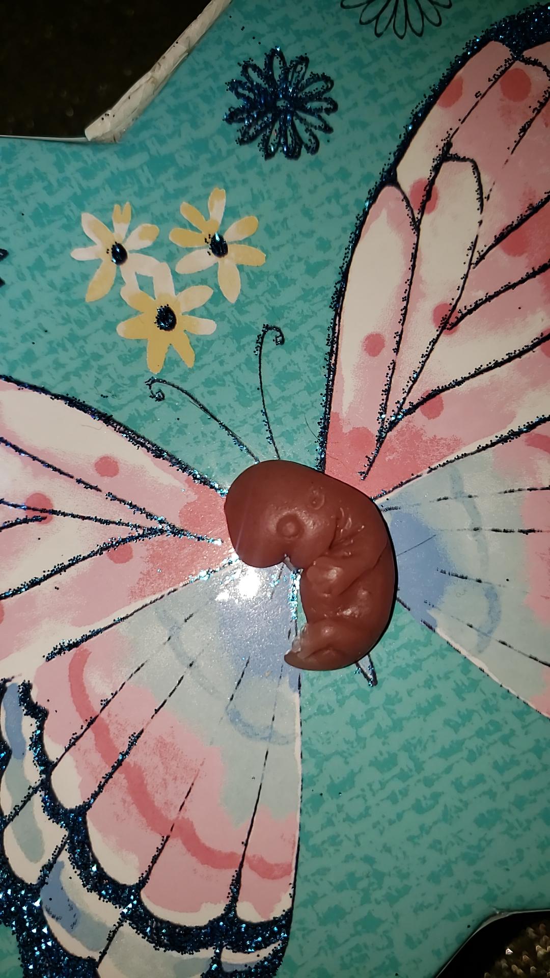 8 week gestational fetus silicone baby red/mixed color