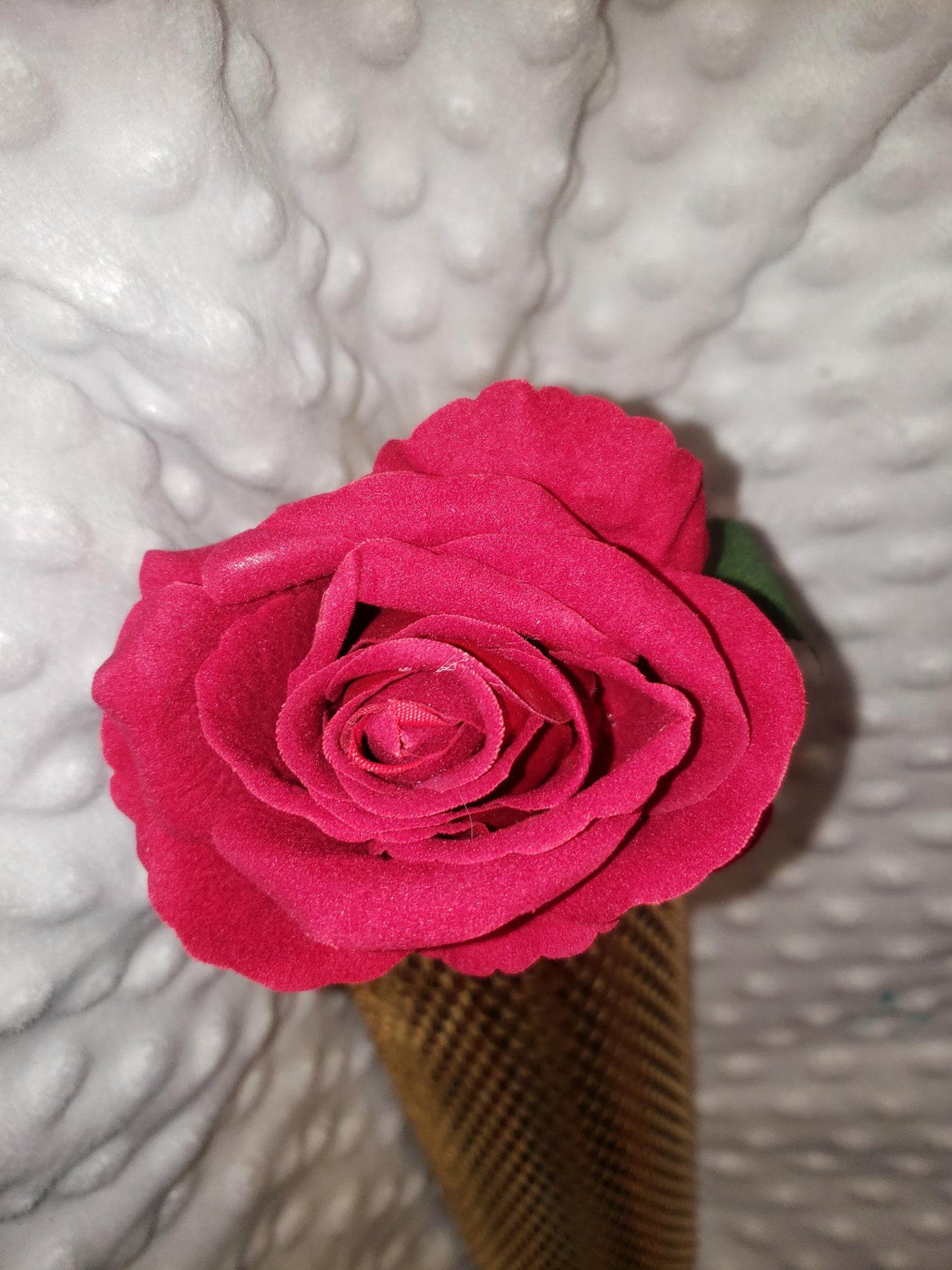 gold tumbler GIFT birthday mothers day with fake beautiful rose