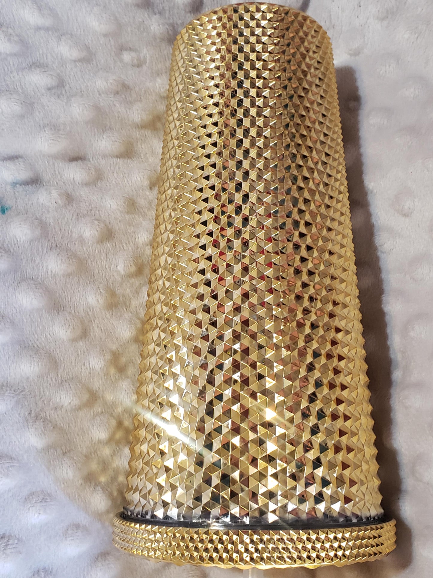 gold tumbler GIFT birthday mothers day with fake beautiful rose