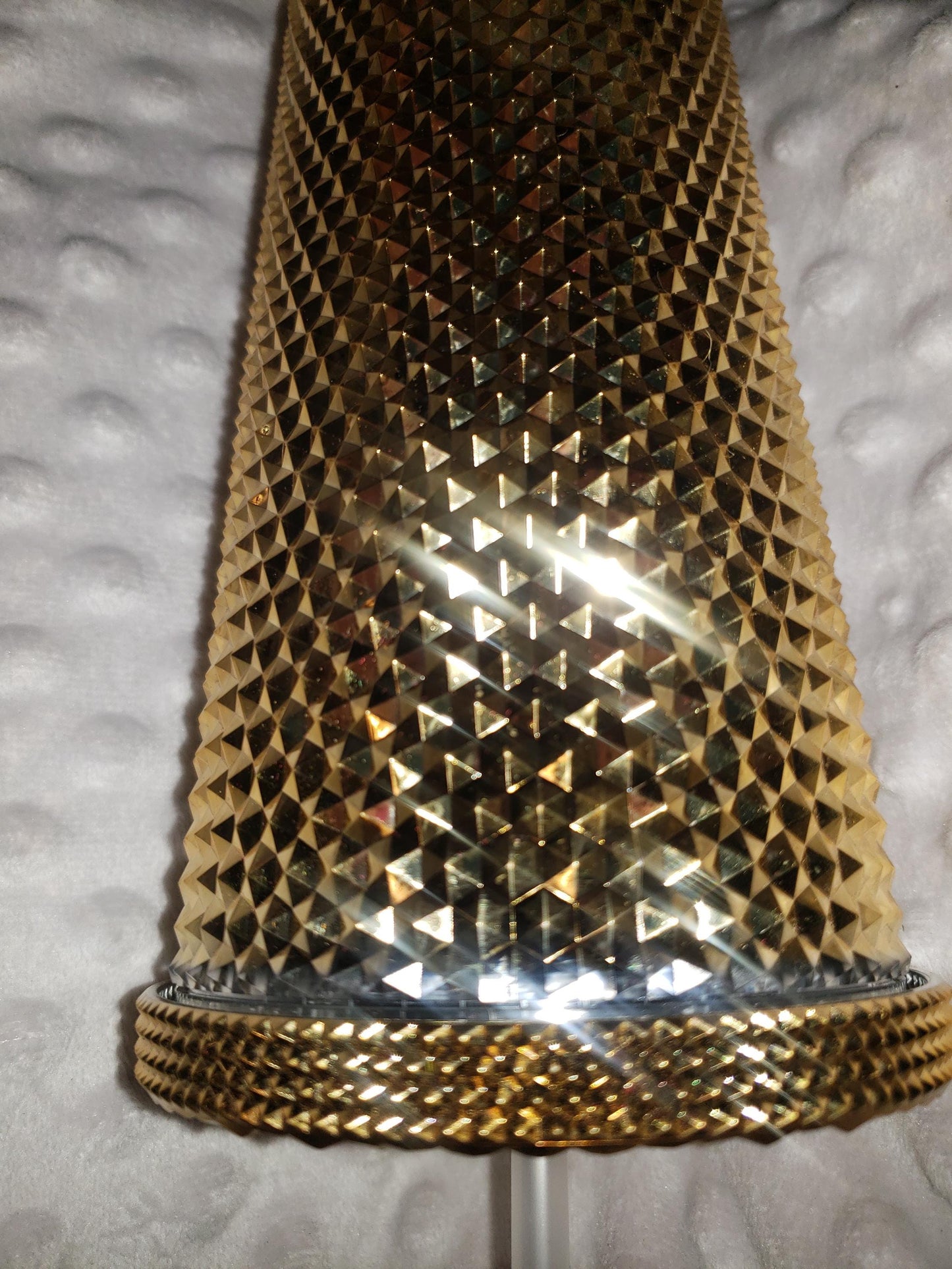 gold tumbler GIFT birthday mothers day with fake beautiful rose