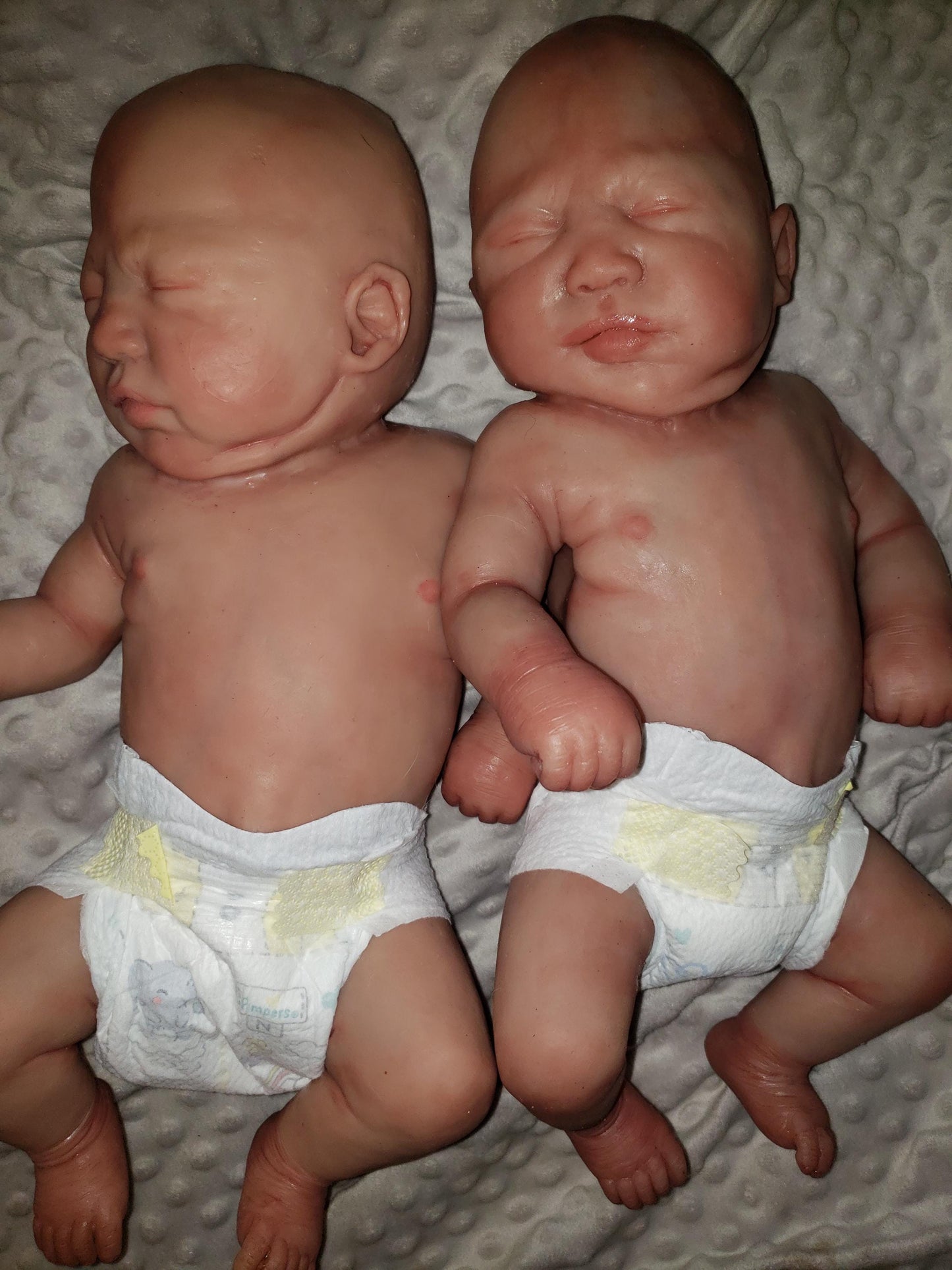 Full body silicone baby 19" Emerly / Eli chunky newborn fully painted