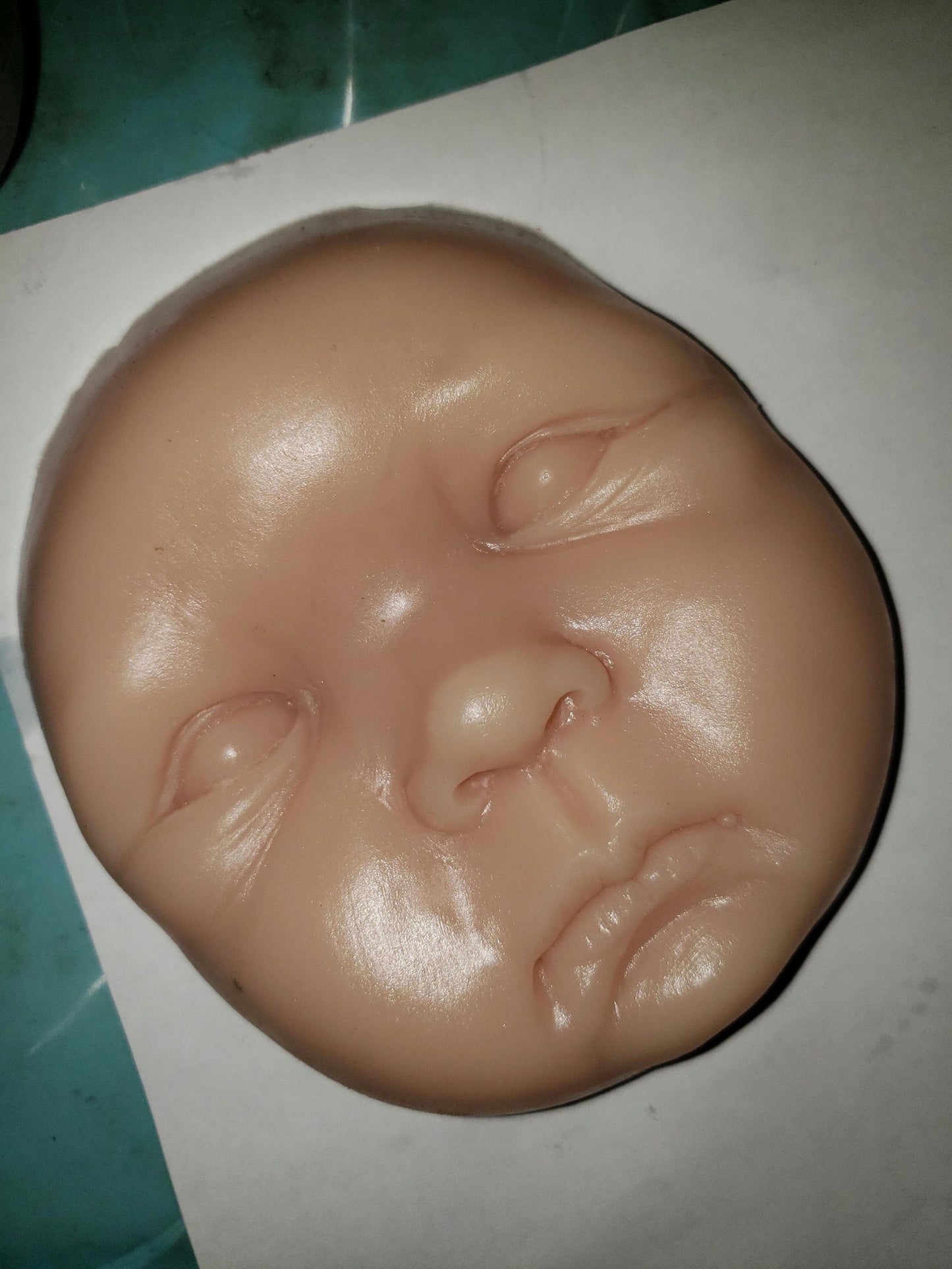 Silicone baby practice face newborn 0-3mo 3mo size surprise face!
