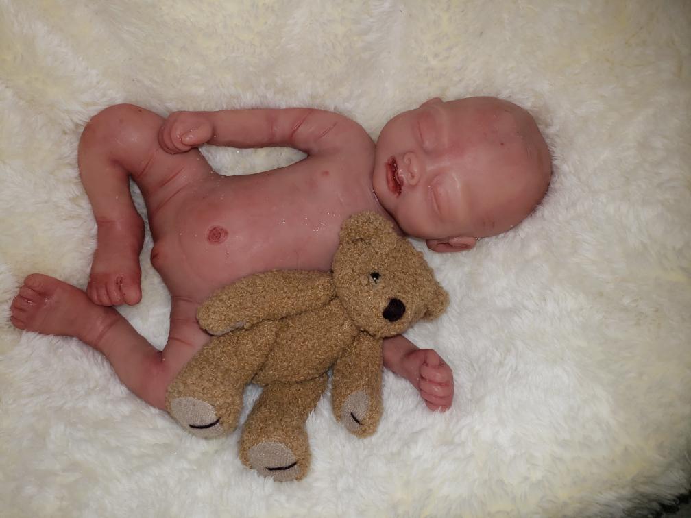 Full body silicone baby girl or boy preemie 13" inch doll