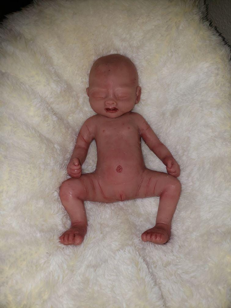 Full body silicone baby girl or boy preemie 13" inch doll