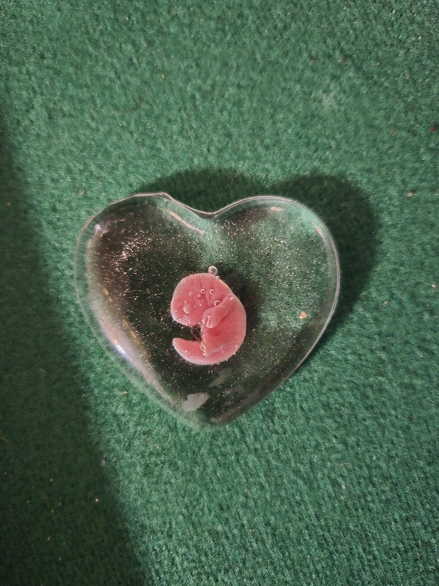 Beautiful memorial resin heart peice