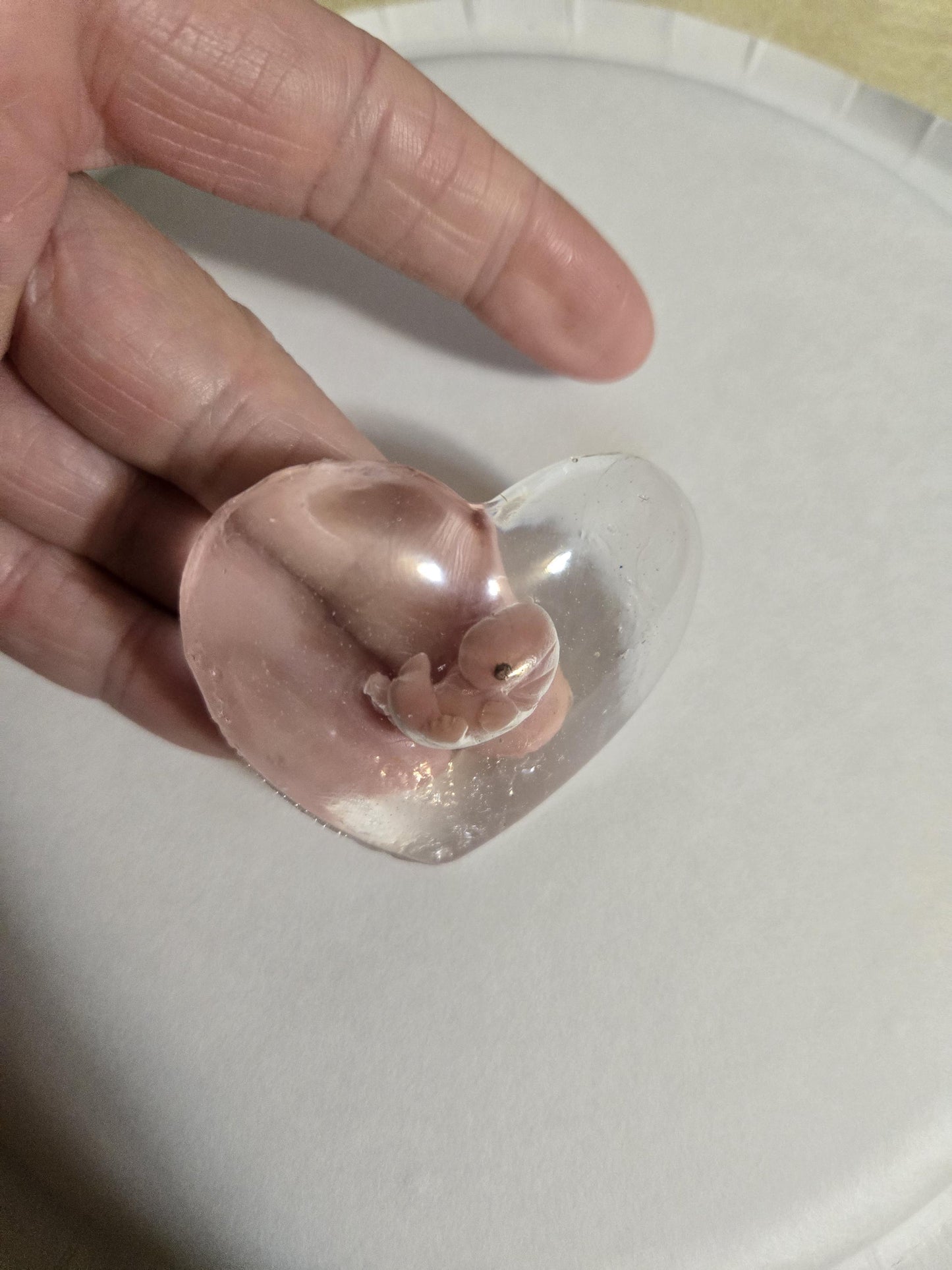 Beautiful memorial resin heart peice