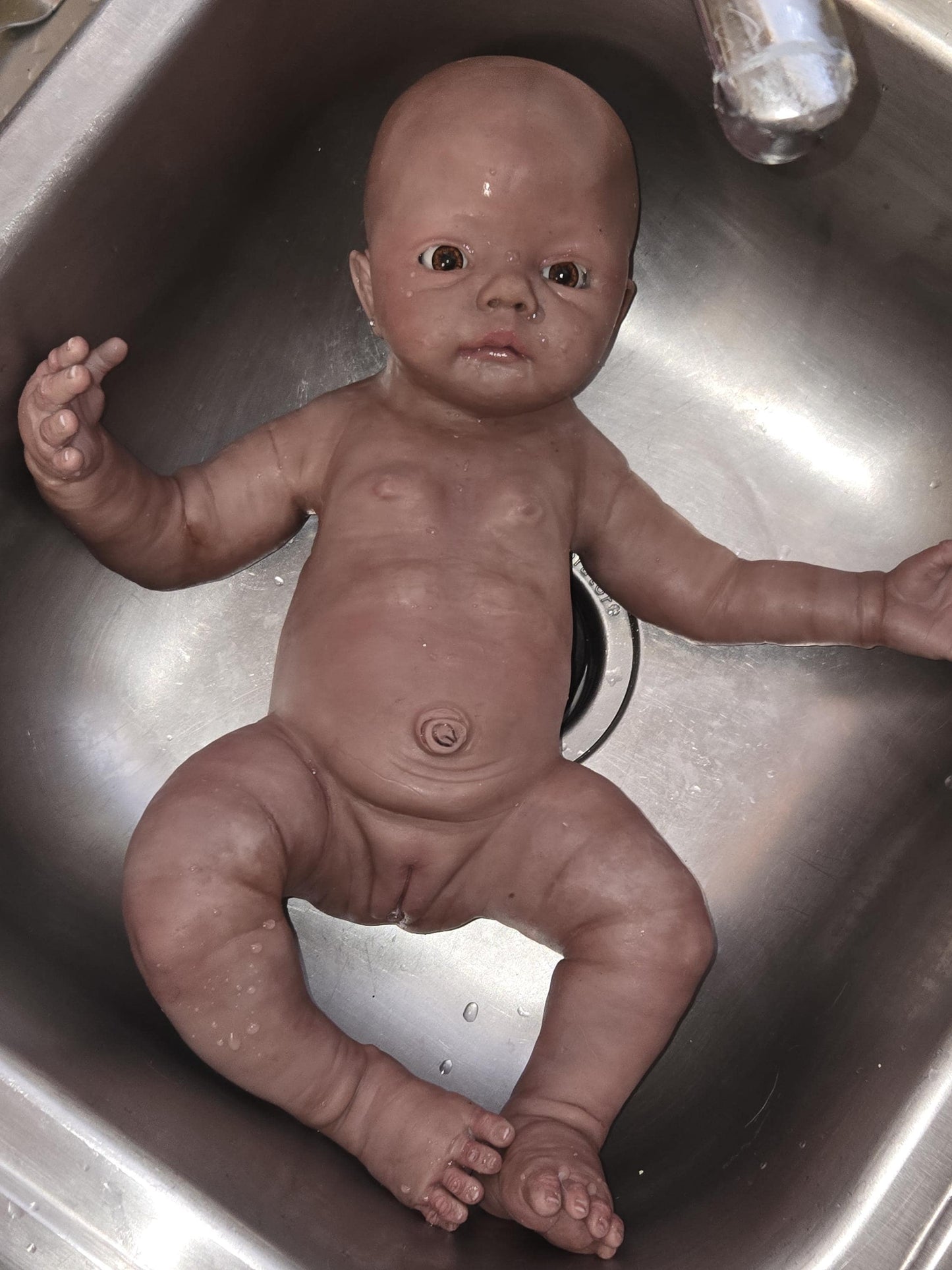 Full Body Silicone Baby 19" boy or girl open eyes
