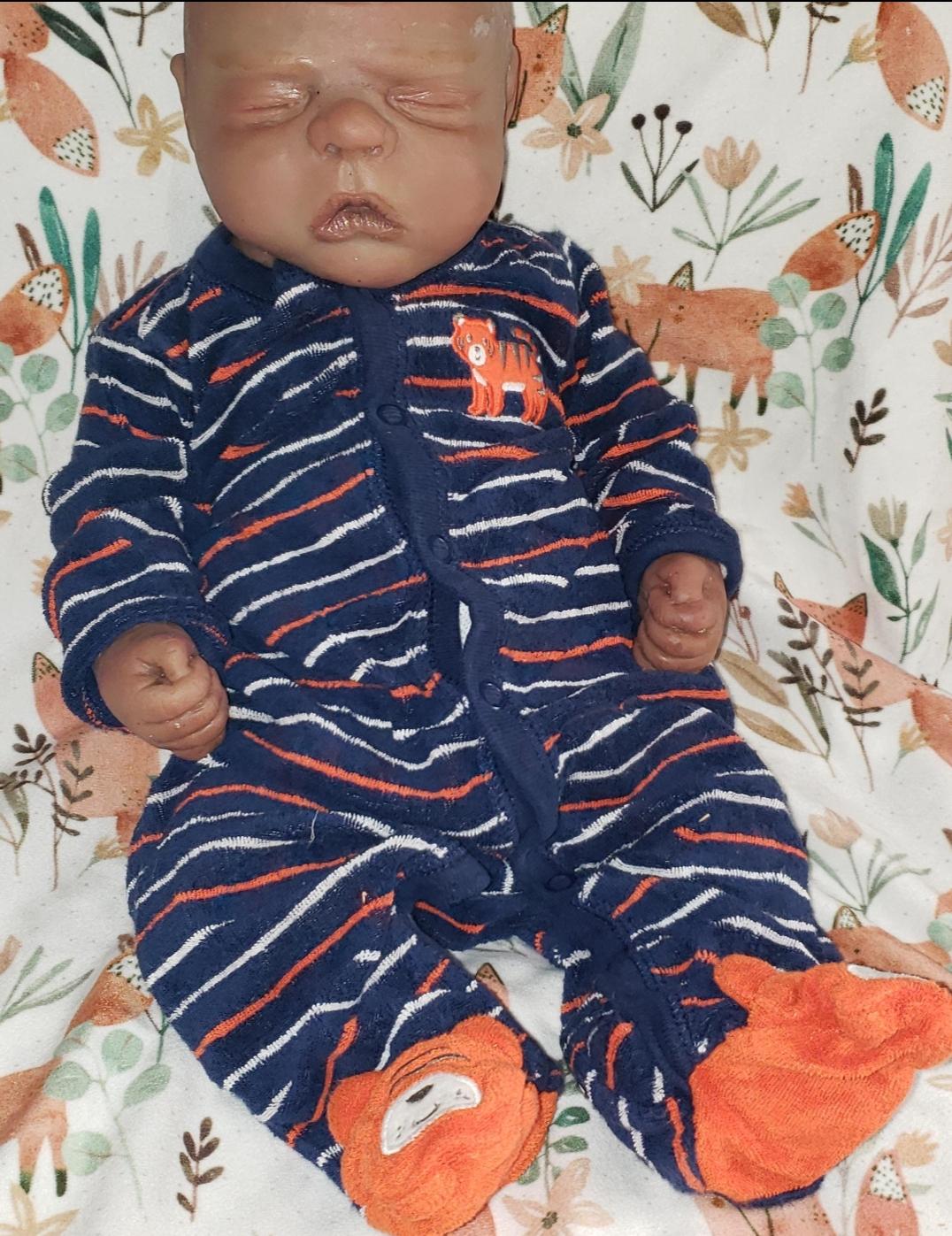 Full body silicone baby boy 18" Newborn baby doll Brody