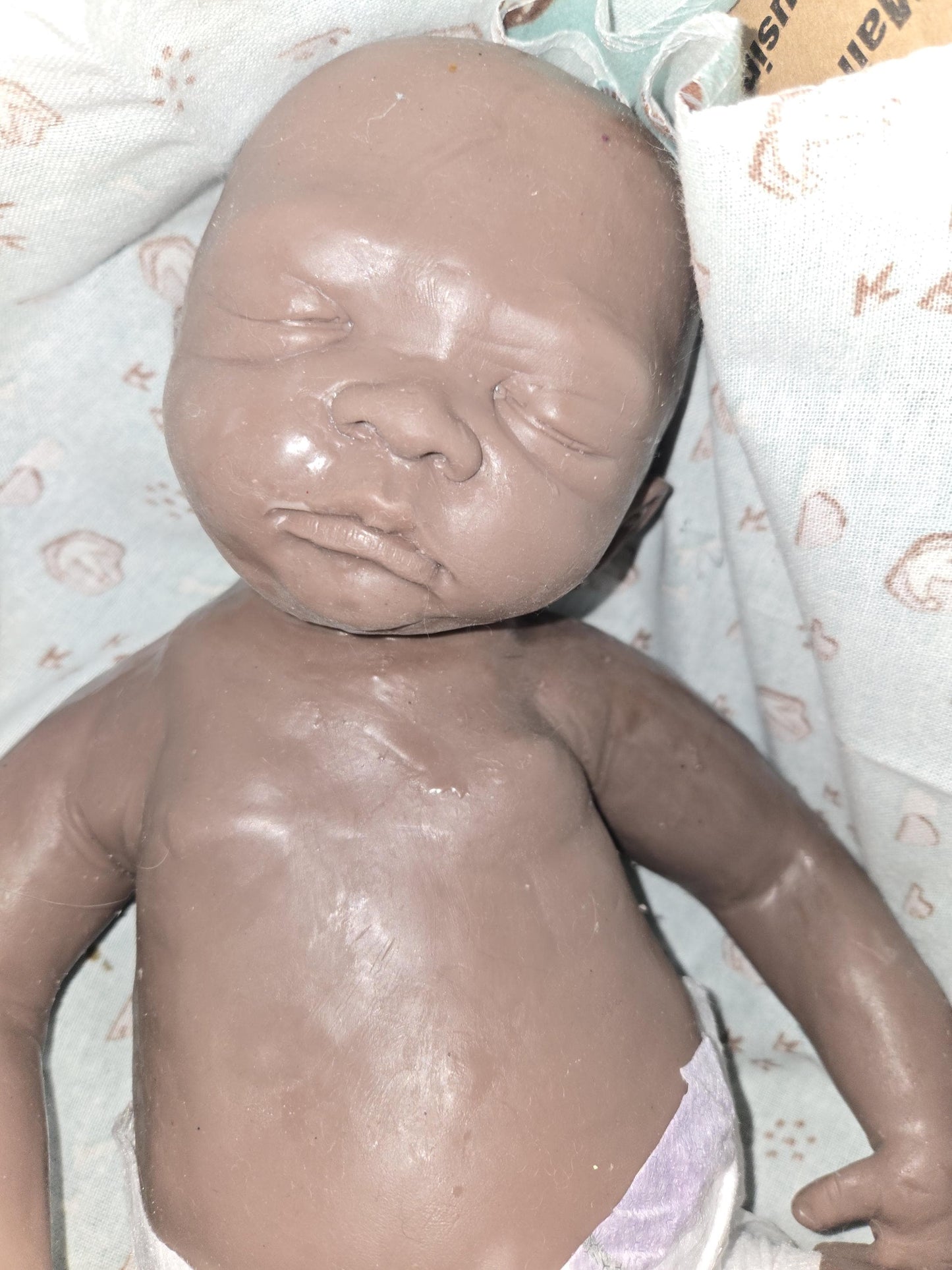 Full Body Silicone baby newborn closed eyes 17" Gracie