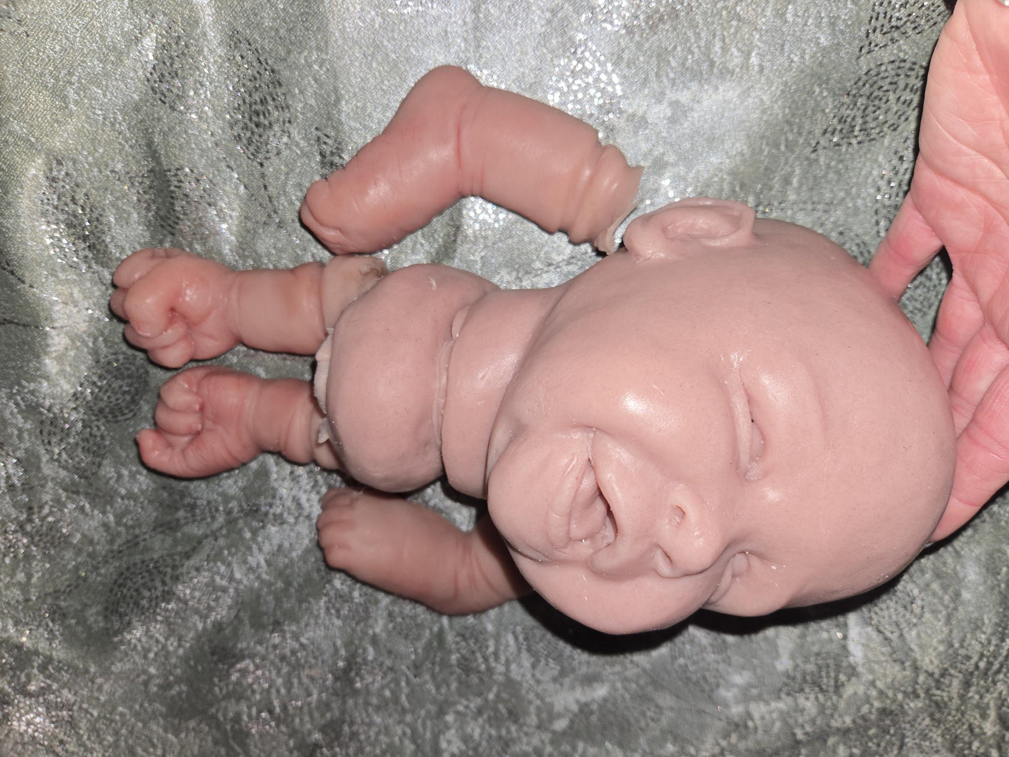 Silicone baby head and limbs for cuddle body or full Body silicone 21"