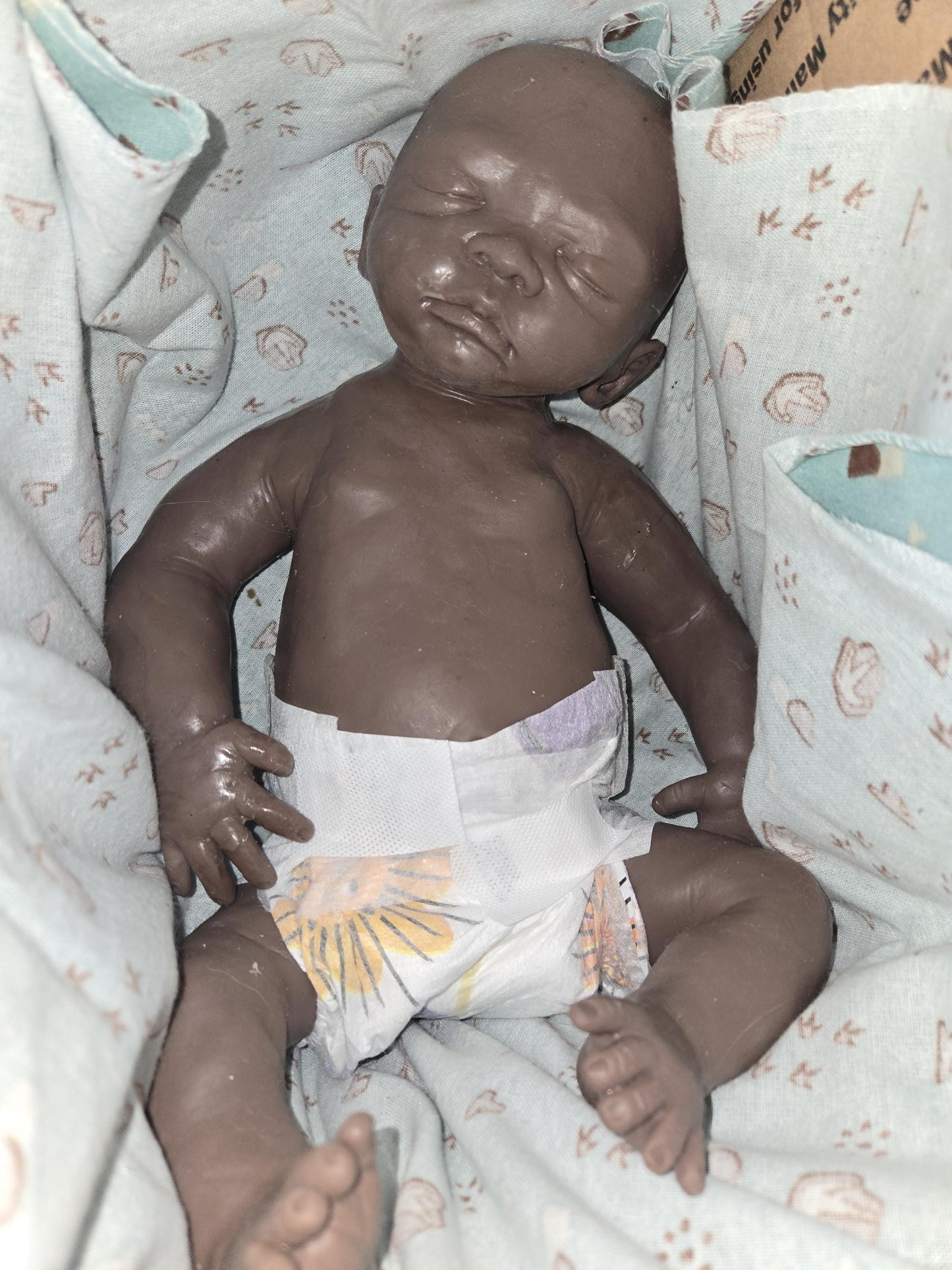 Full Body Silicone baby newborn closed eyes 17" Gracie