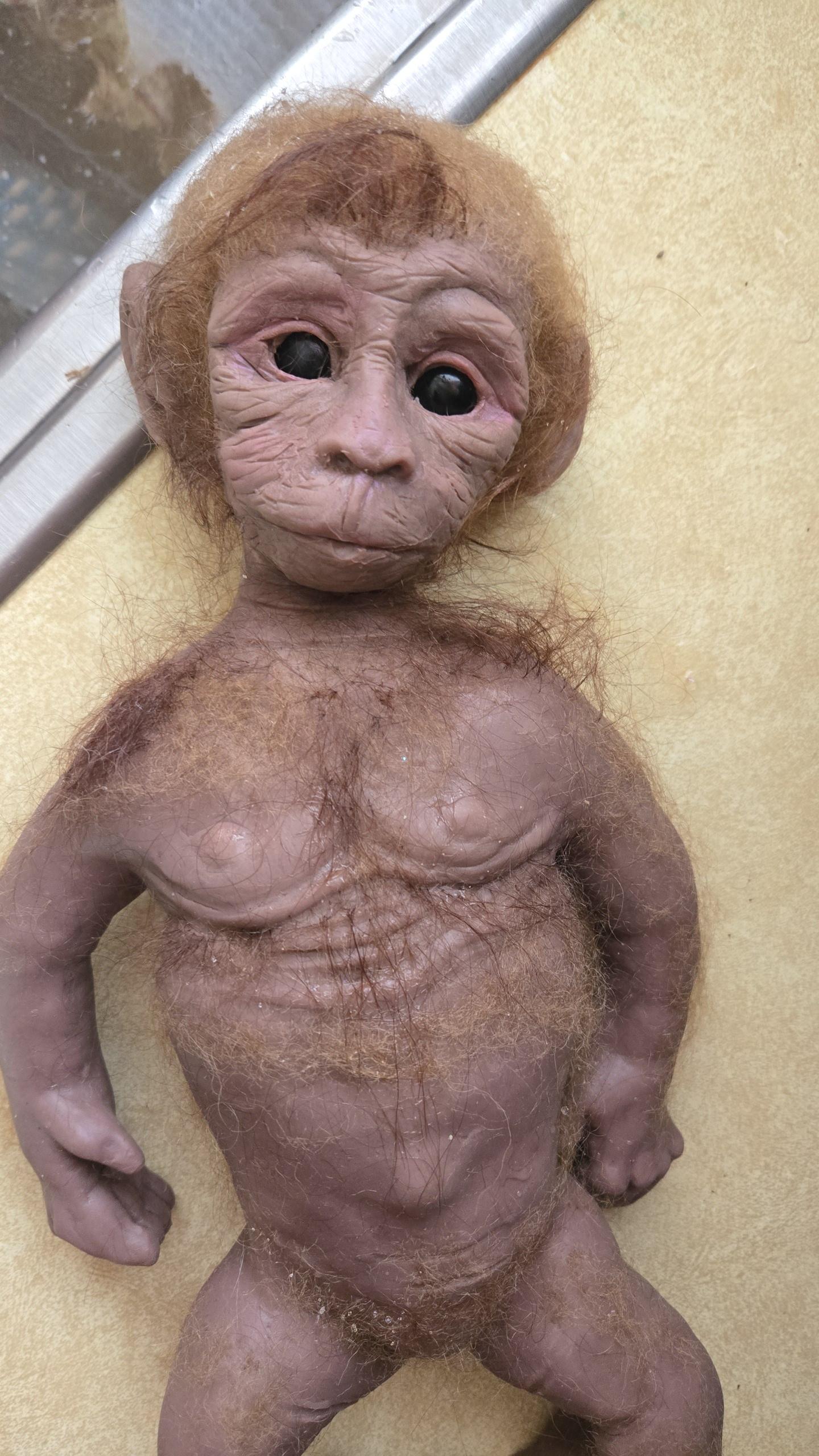 Full Body Silicone baby Monkey  15" tarzie