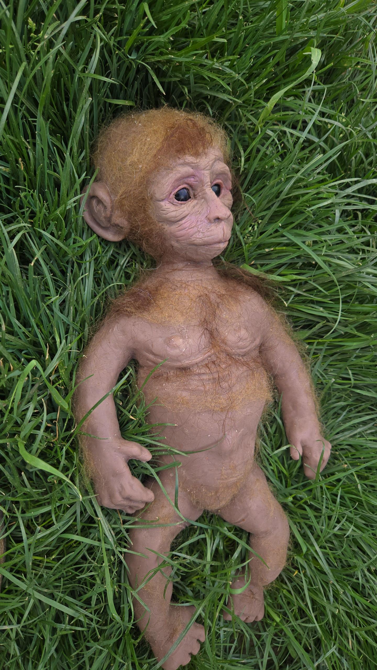 Full Body Silicone baby Monkey  15" tarzie
