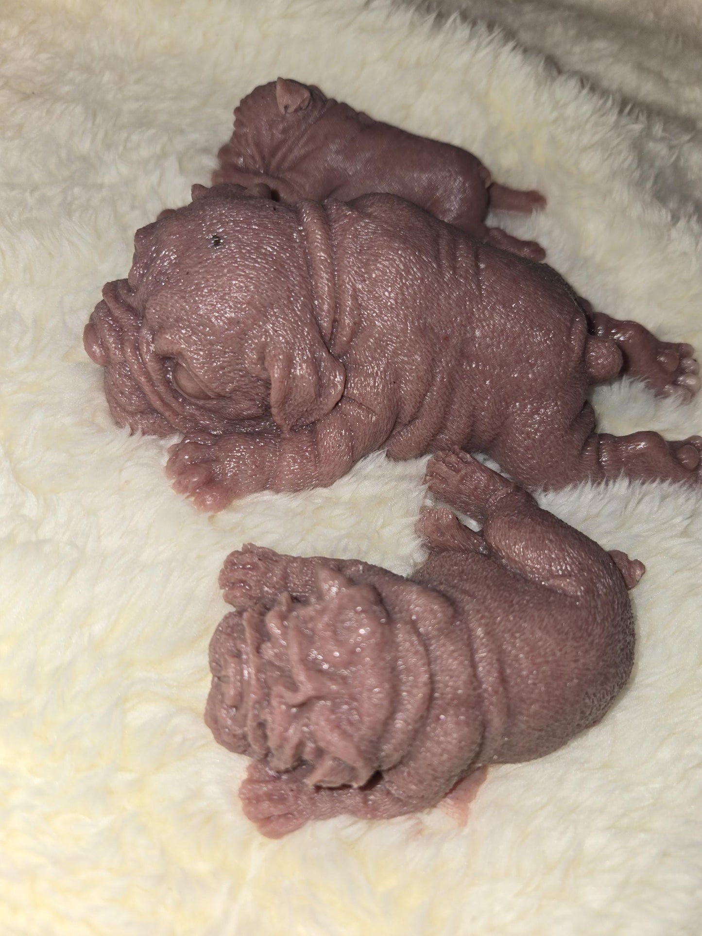 silicone baby dog puppies lot of 3 squishy gift