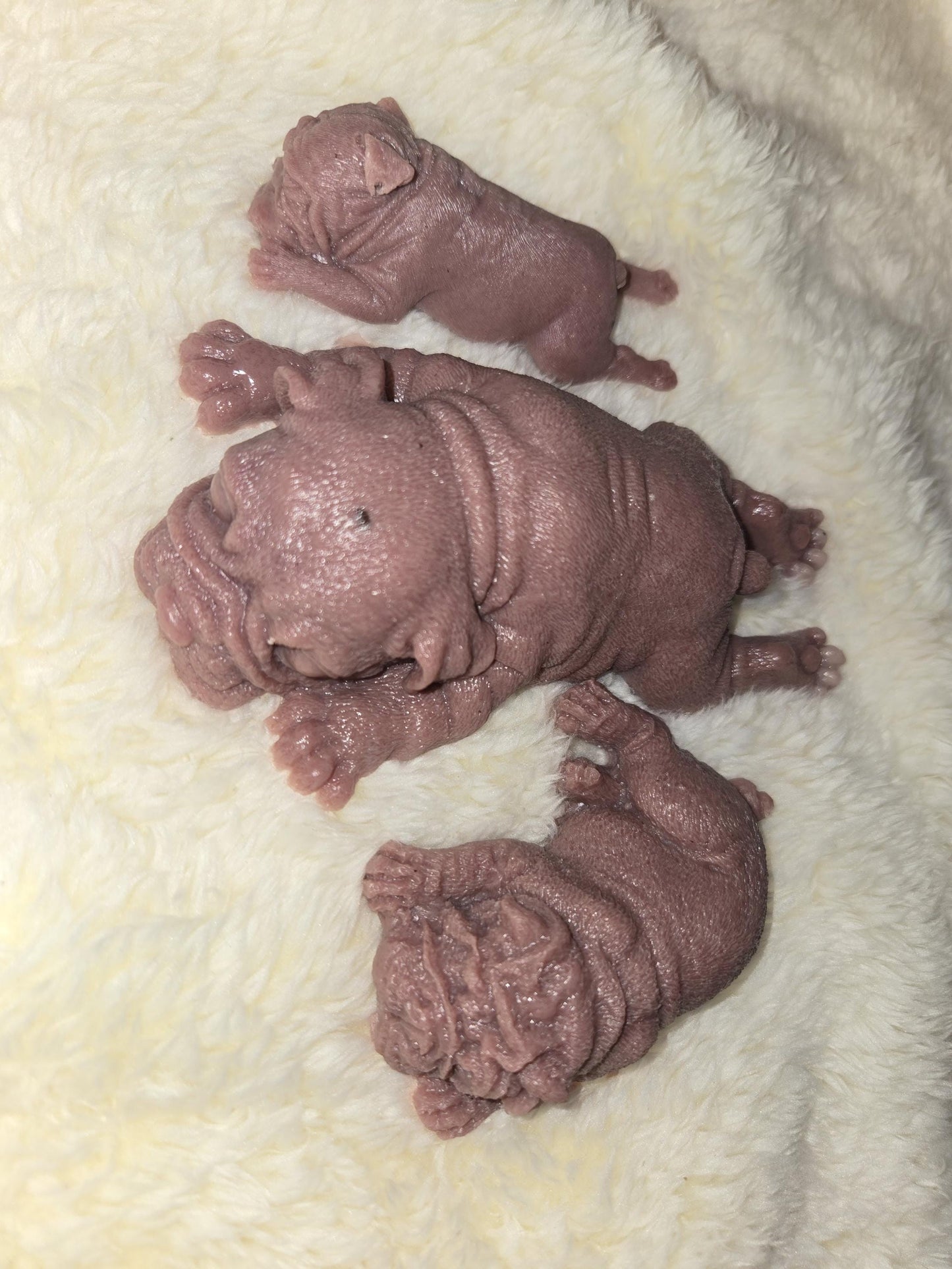 silicone baby dog puppies lot of 3 squishy gift