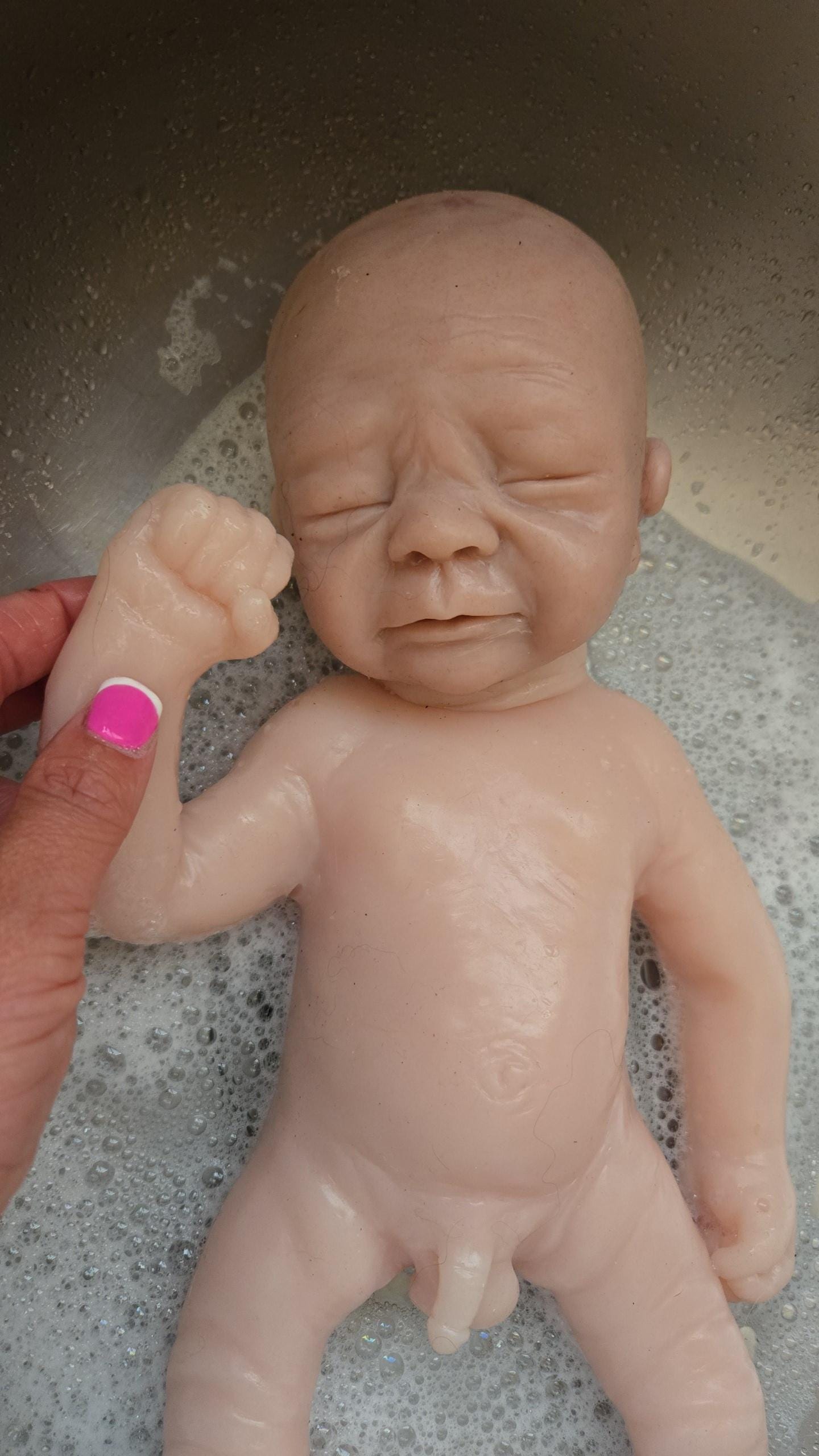 Full body silicone baby  16" by little feet nursery