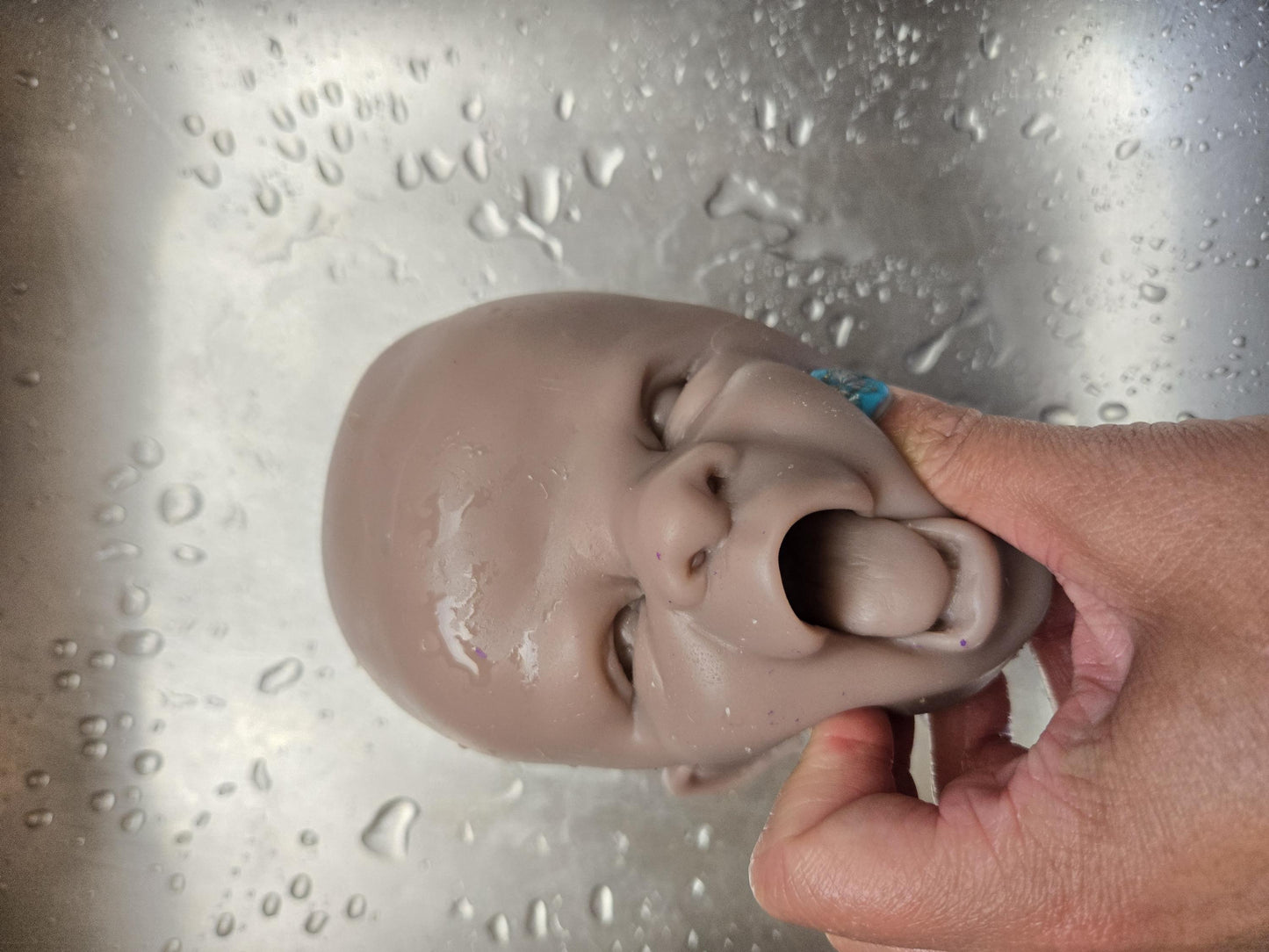 Silicone baby head and limbs for cuddle body or full Body silicone 21"