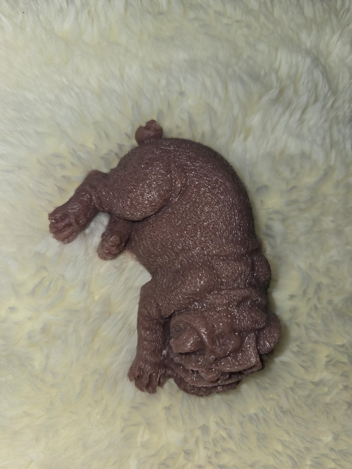 3" mini bulldog silicone puppy dog