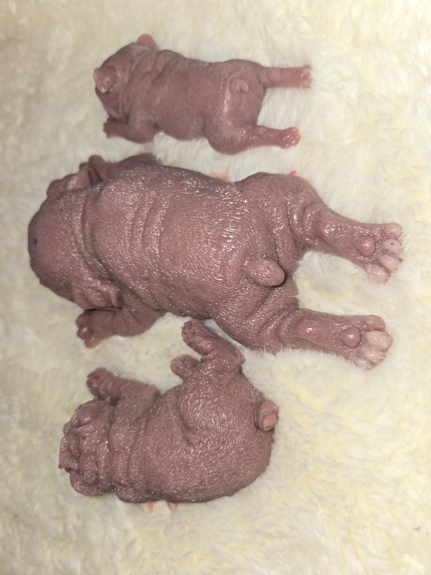silicone baby dog puppies lot of 3 squishy gift