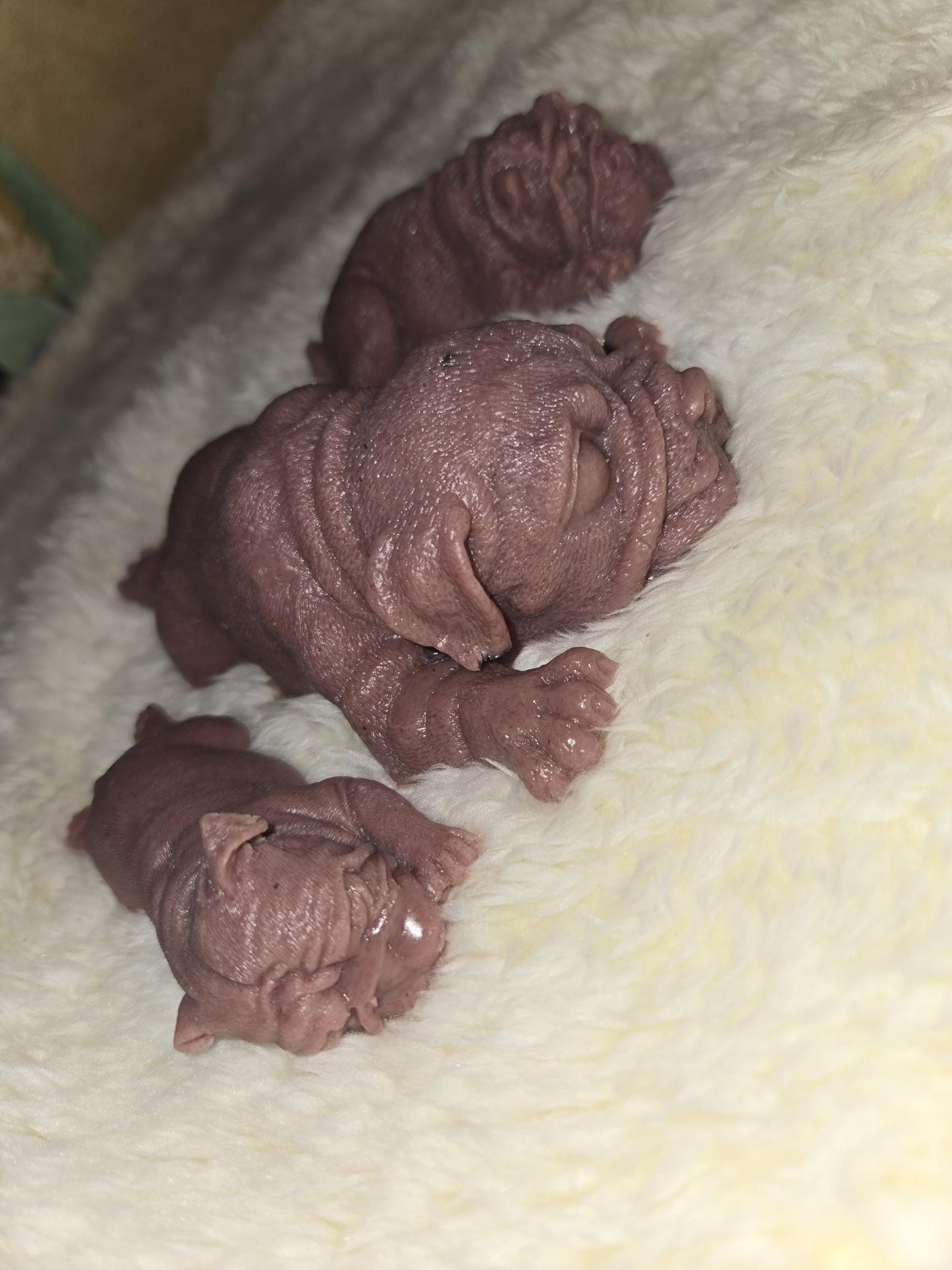 silicone baby dog puppies lot of 3 squishy gift