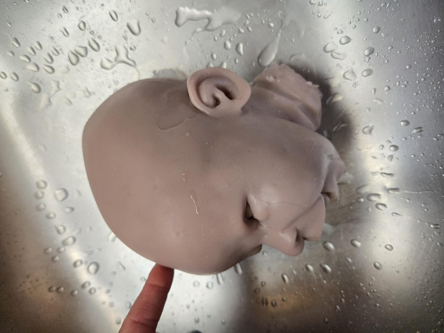 Silicone baby head and limbs for cuddle body or full Body silicone 21"