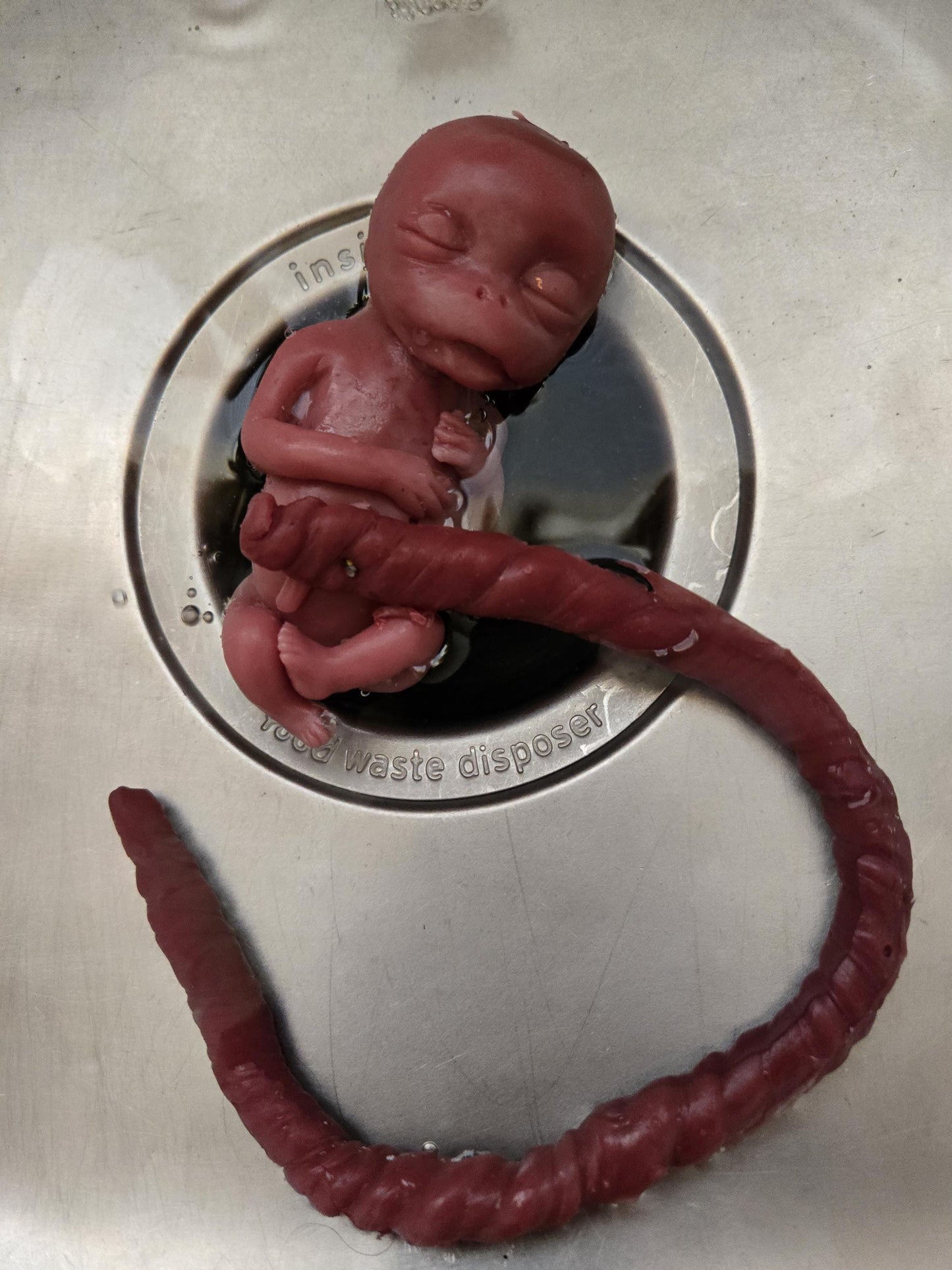 Full body 20 week gestational fetus memorial silicone baby with umbilical cord