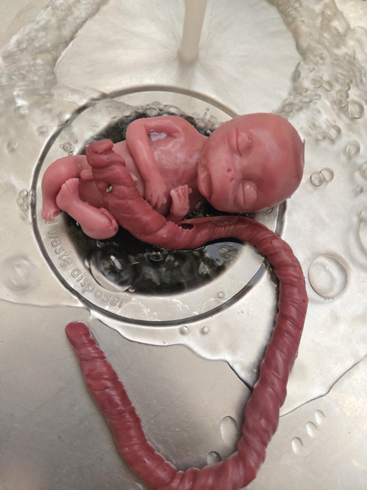 Full body 20 week gestational fetus memorial silicone baby with umbilical cord
