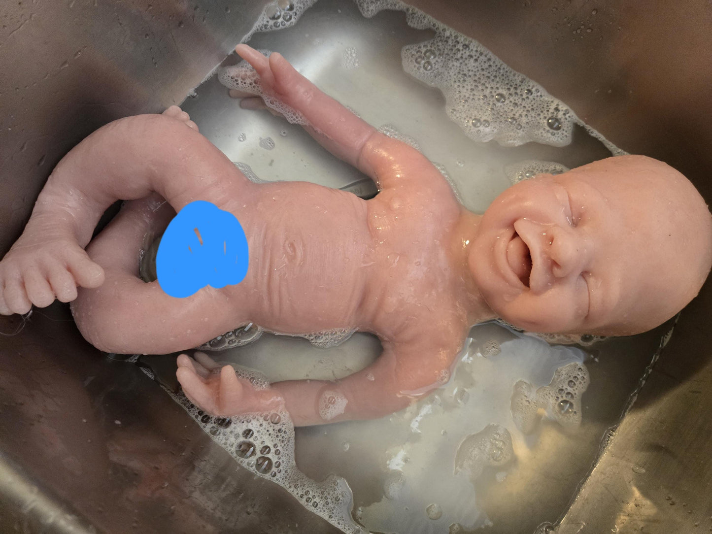 Full body silicone baby 20" happy baby smiling "Emmy" newborn