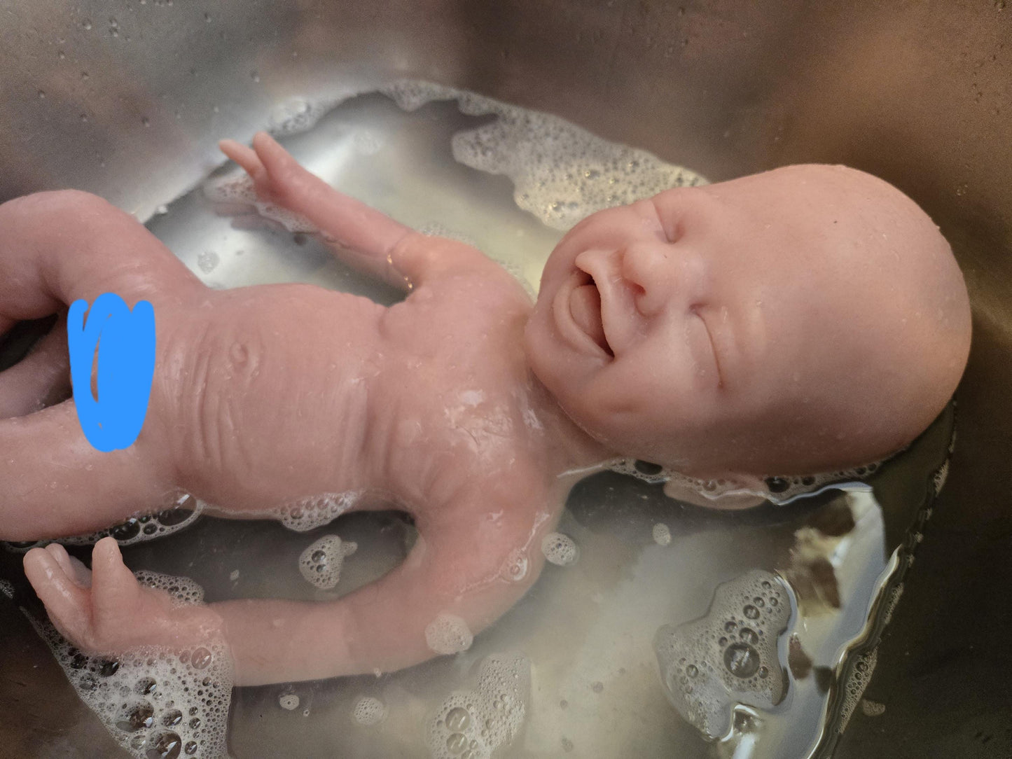 Full body silicone baby 20" happy baby smiling "Emmy" newborn