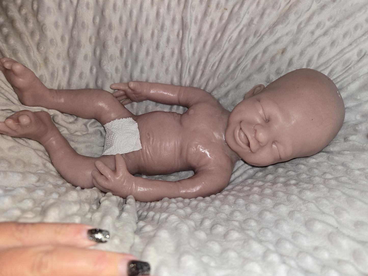 Full body silicone baby 20" happy baby smiling "Emmy" newborn