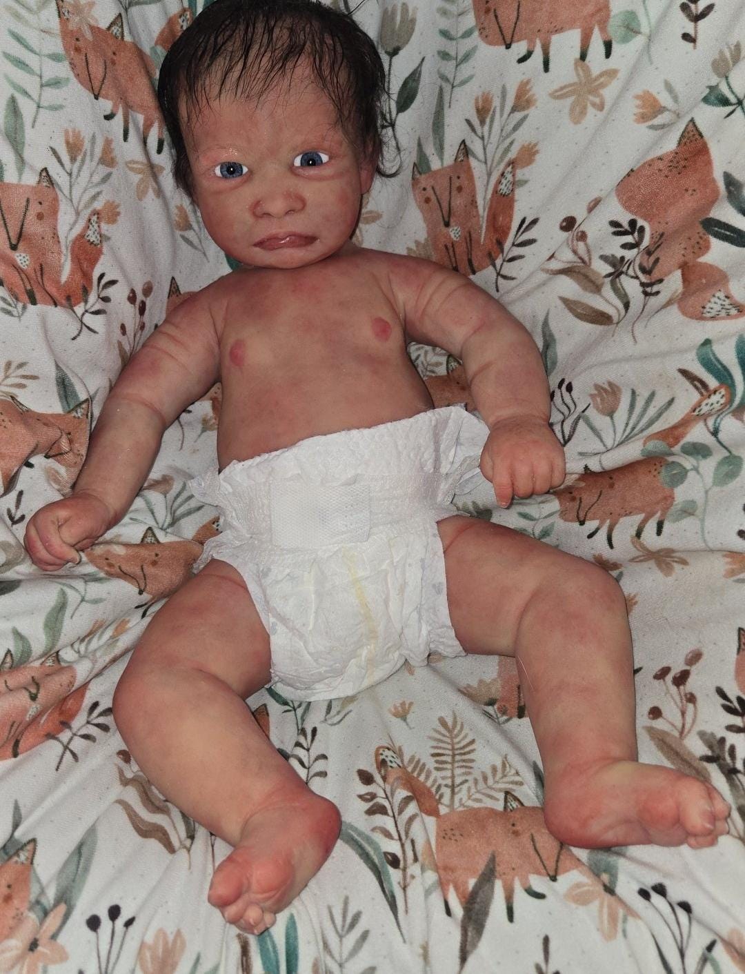 ready to ship full body silicone baby boy open eyes so cute