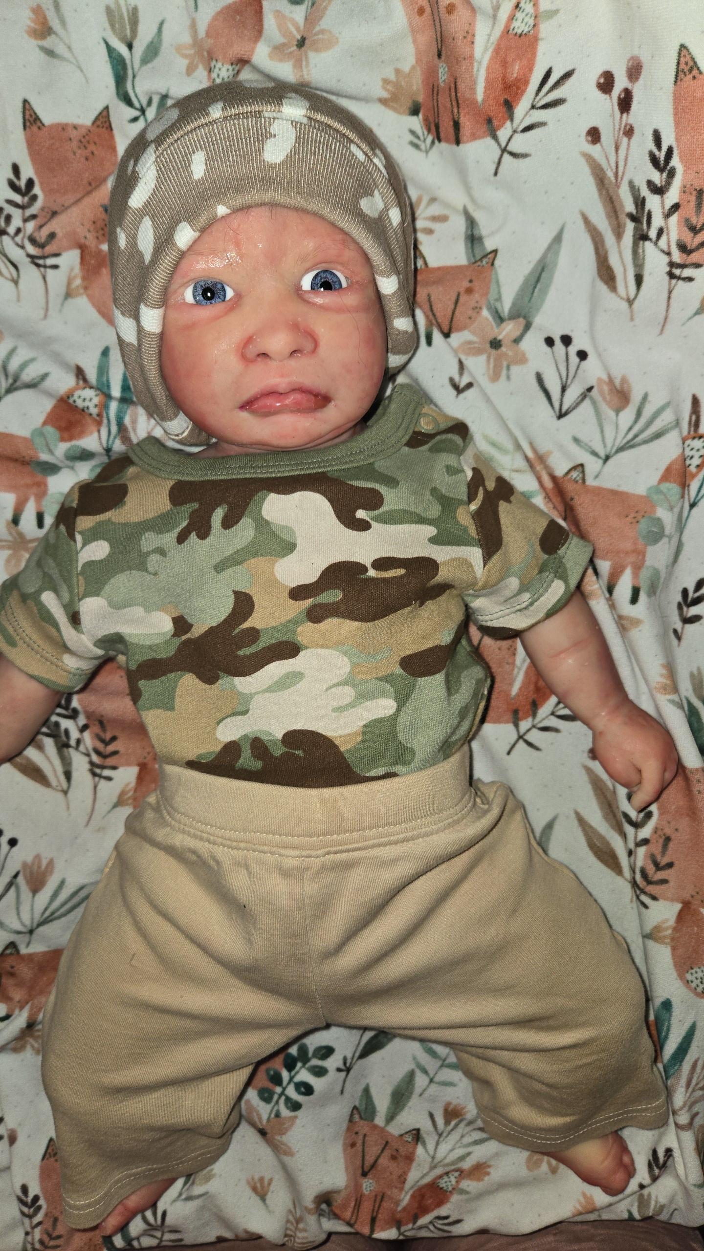 ready to ship full body silicone baby boy open eyes so cute