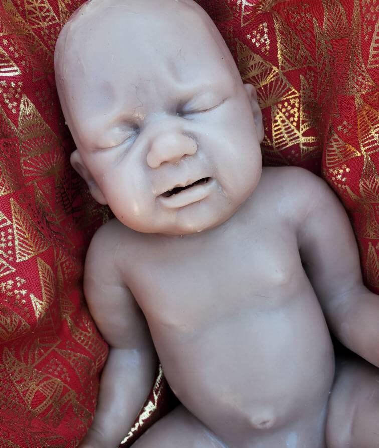 Full body silicone baby 19" Newborn chunky chubby baby Amber marie