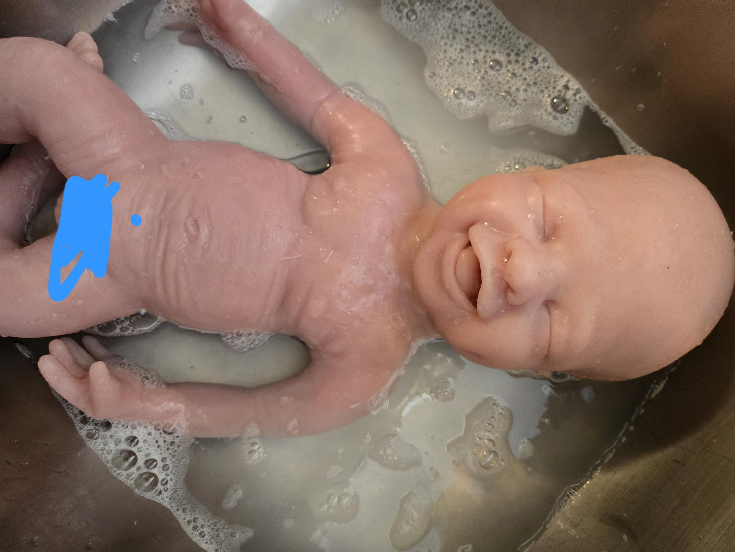 Full body silicone baby 20" happy baby smiling "Emmy" newborn
